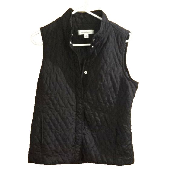 Croft & Barrow Womans Vest size medium black quilted - Picture 1 of 3